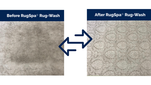 Before and After rug washing at RugSpa