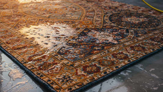Cleaning an imported area rug